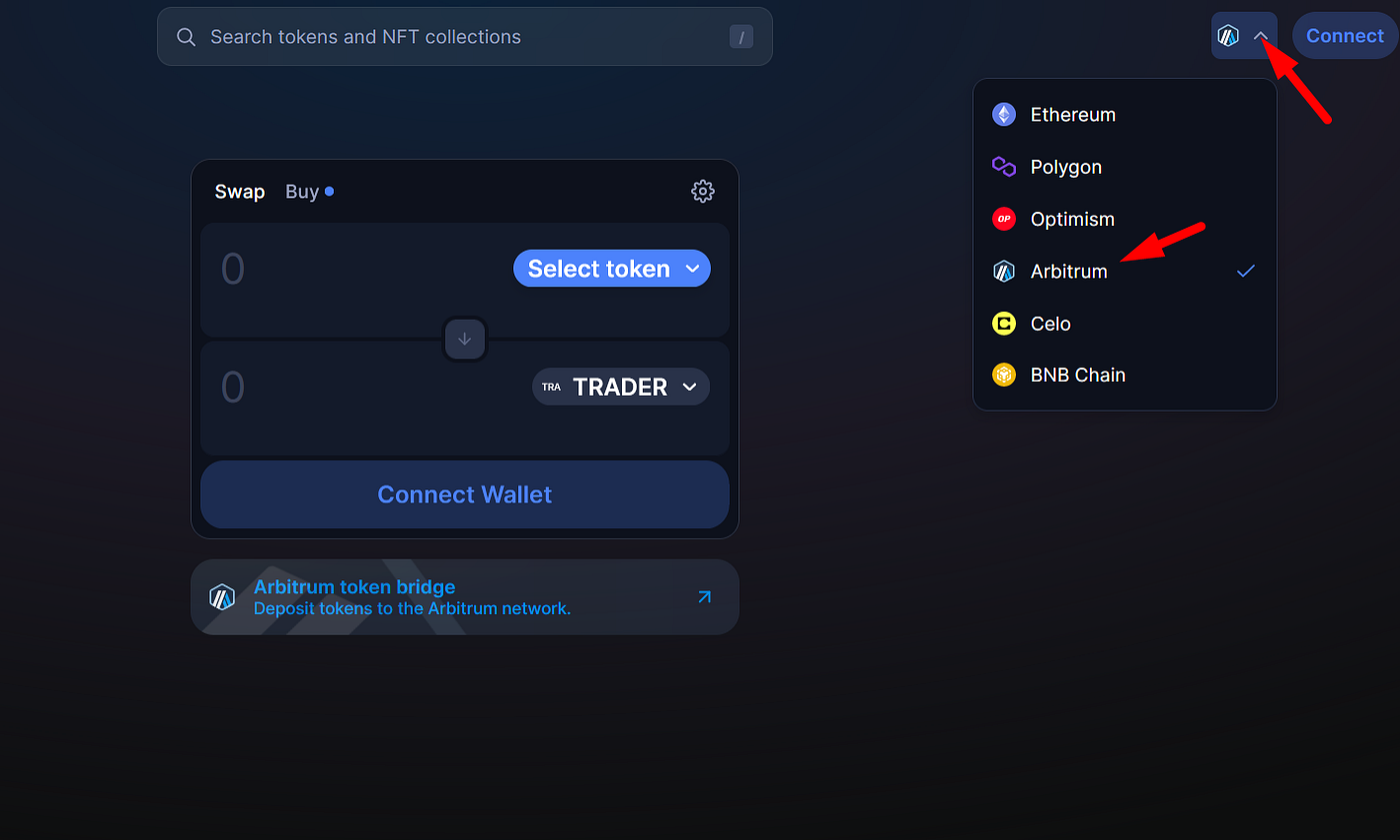 How to buy $TRADER with Uniswap V3 on Arbitrum | by ShareFi | Medium