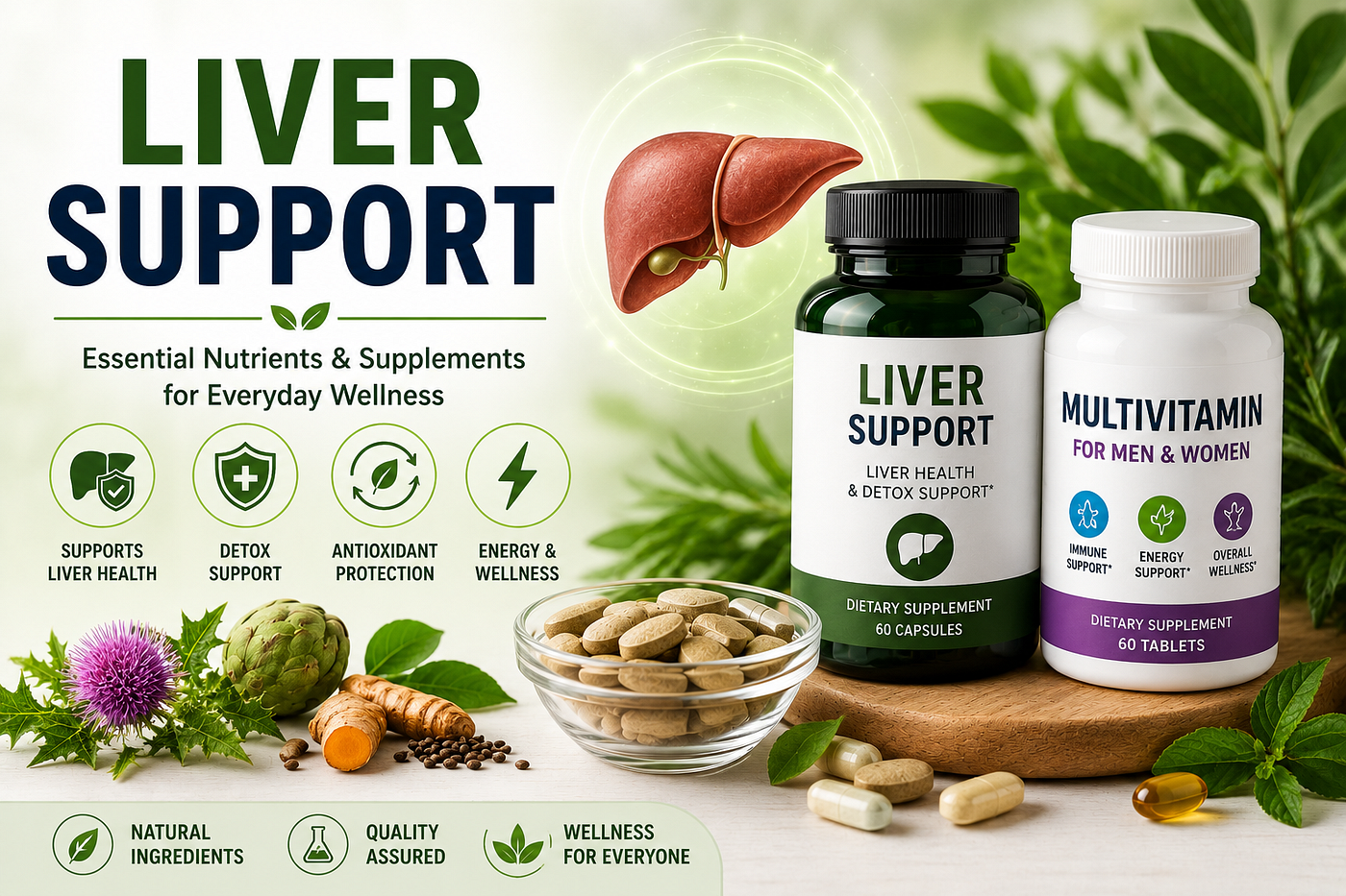 Liver Support: Essential Nutrients and Supplements for Everyday Wellness