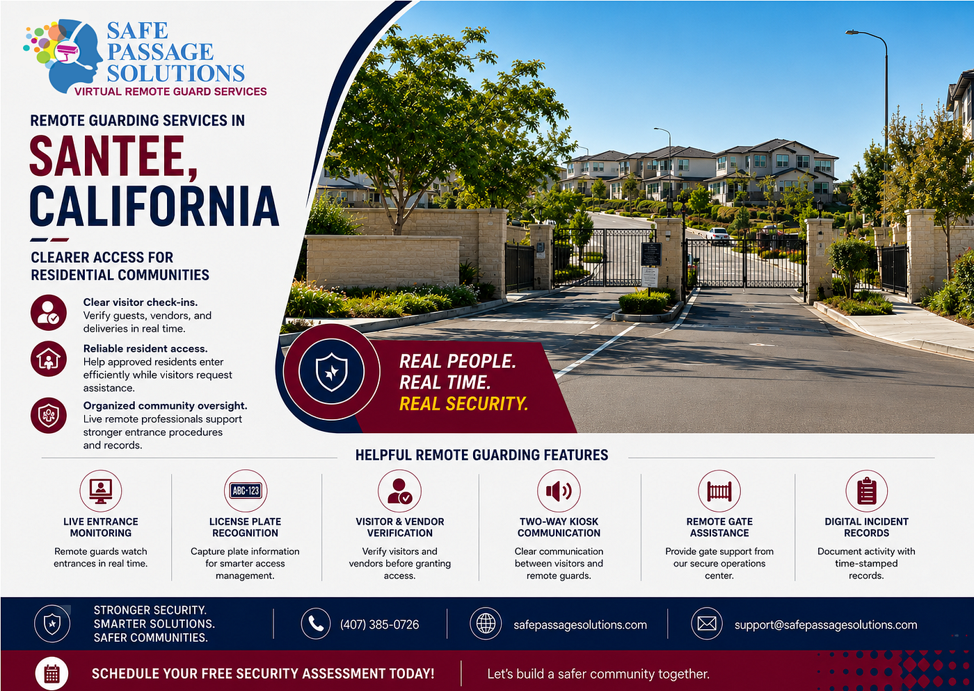 Remote Guarding Services in Santee, California | Clearer Access for Residential Communities