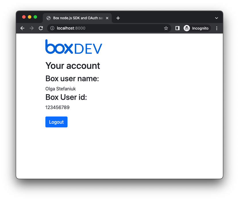 Getting started with Box Node.js SDK with OAuth 2.0 | by Olga Stefaniuk |  Box Developer Blog | May, 2023 | Medium