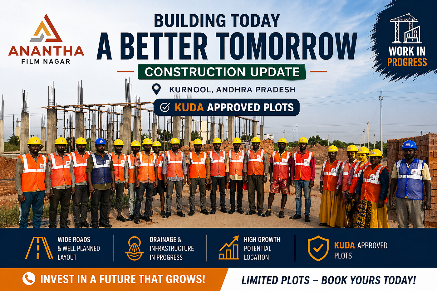 Live Site Progress Update | Premium Plots in Kurnool | April 2026