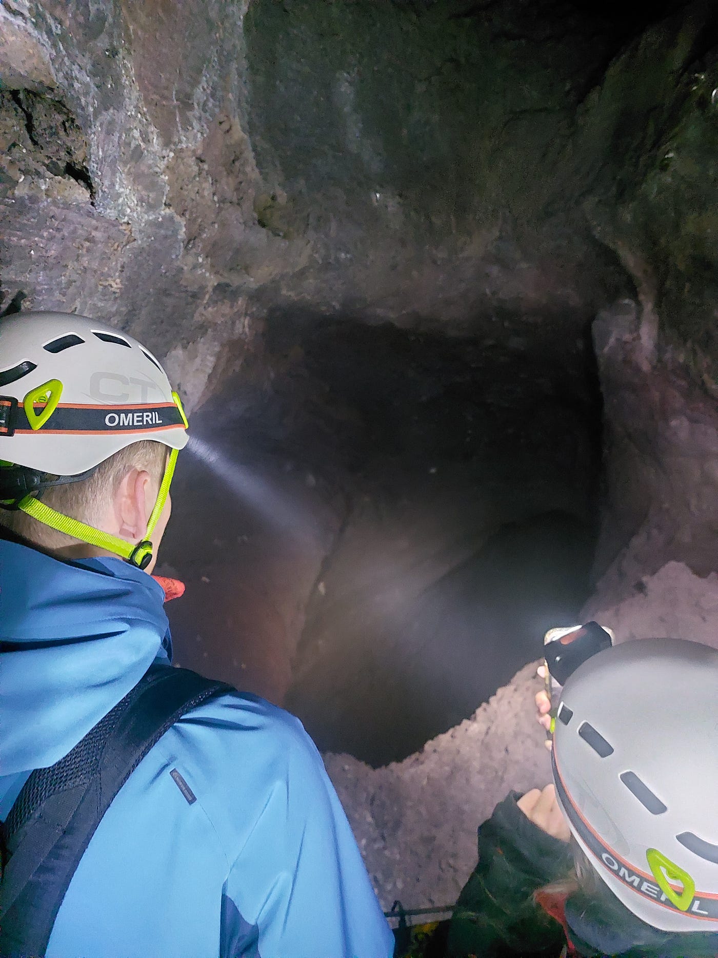 Exploring the caves. Images by the author.