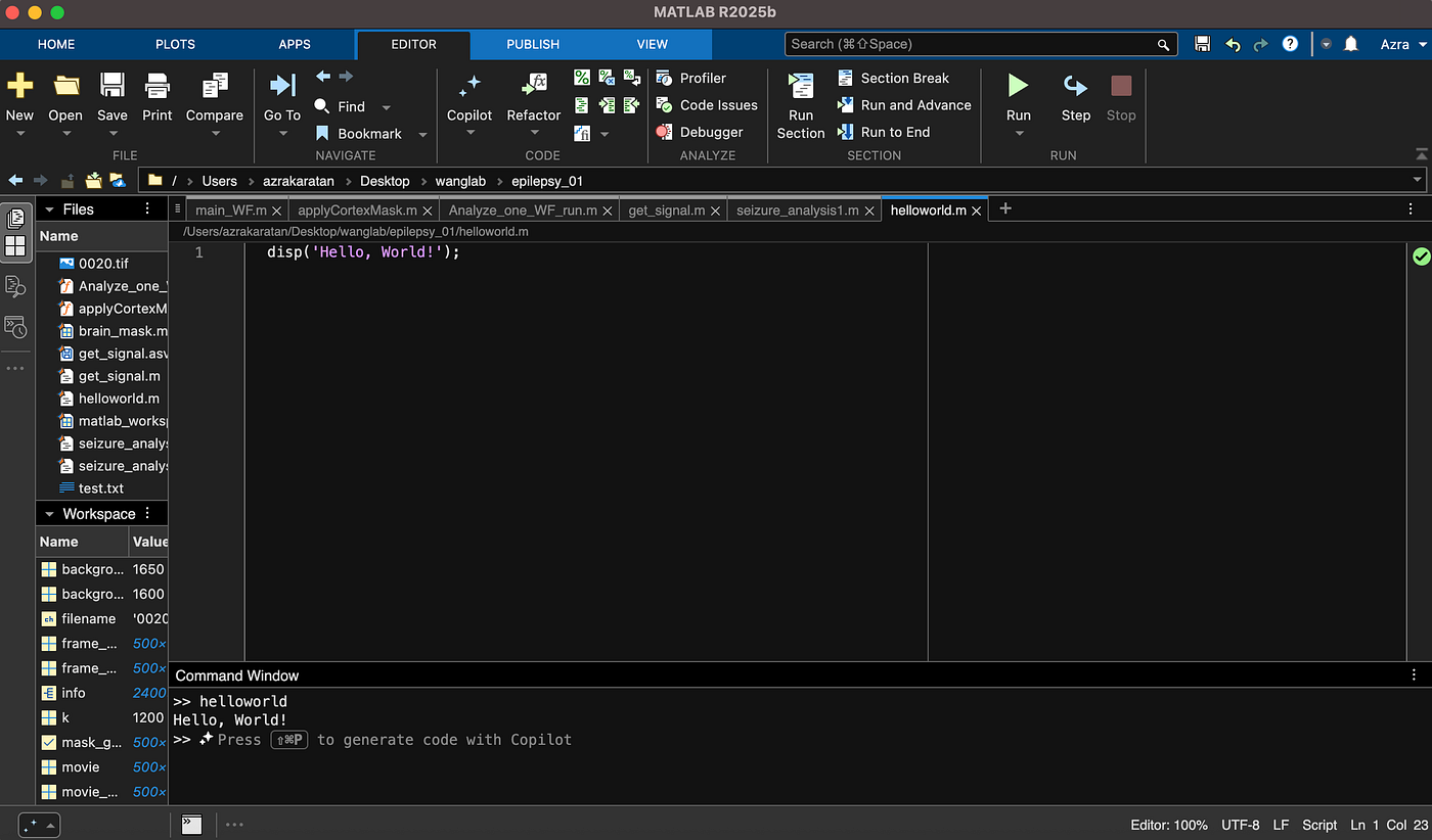 Learning MATLAB On My Own
