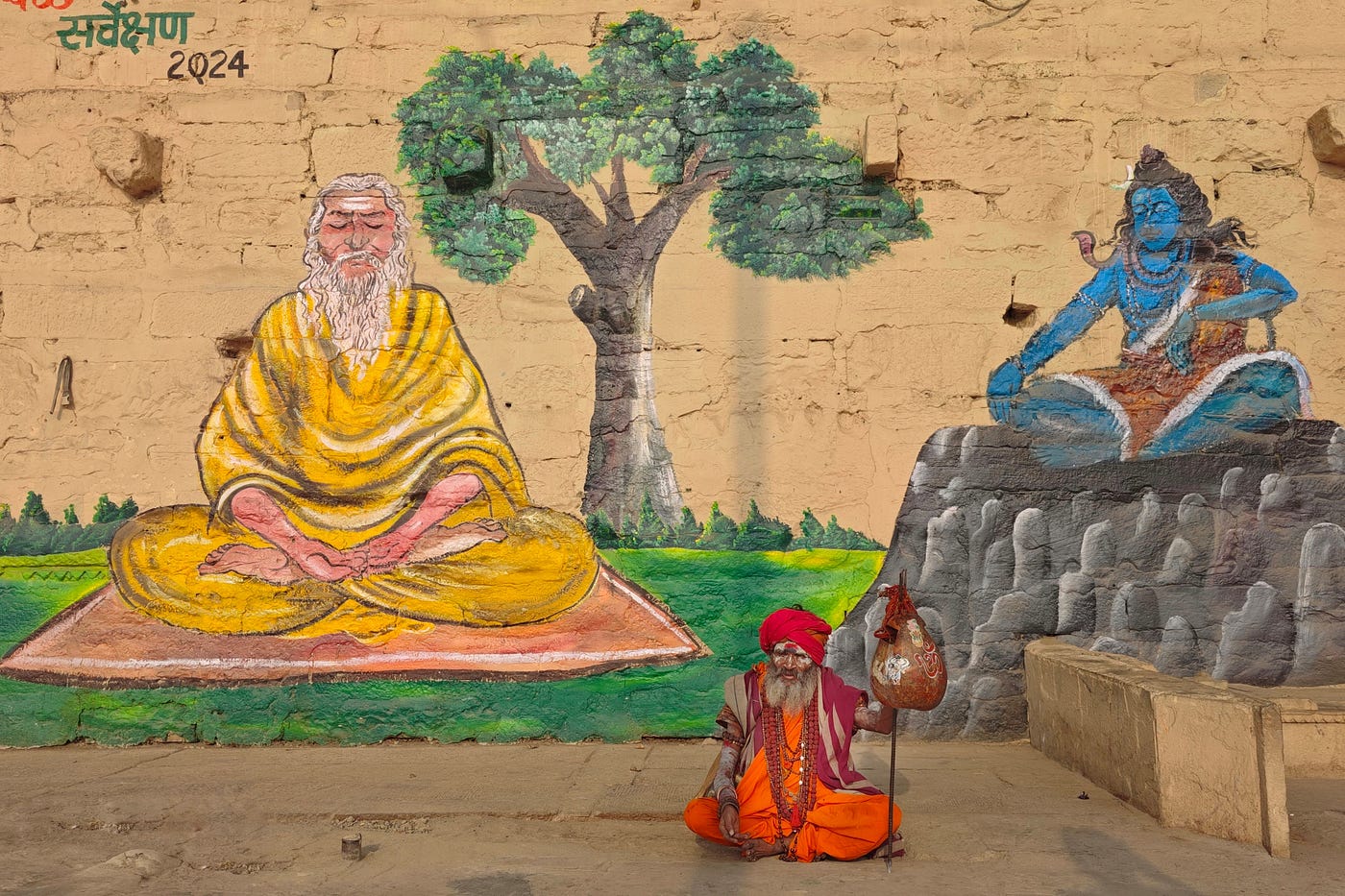 A monk in quiet yoga practice, representing how India continues to shape the study of yoga through tradition, discipline, and living practice.