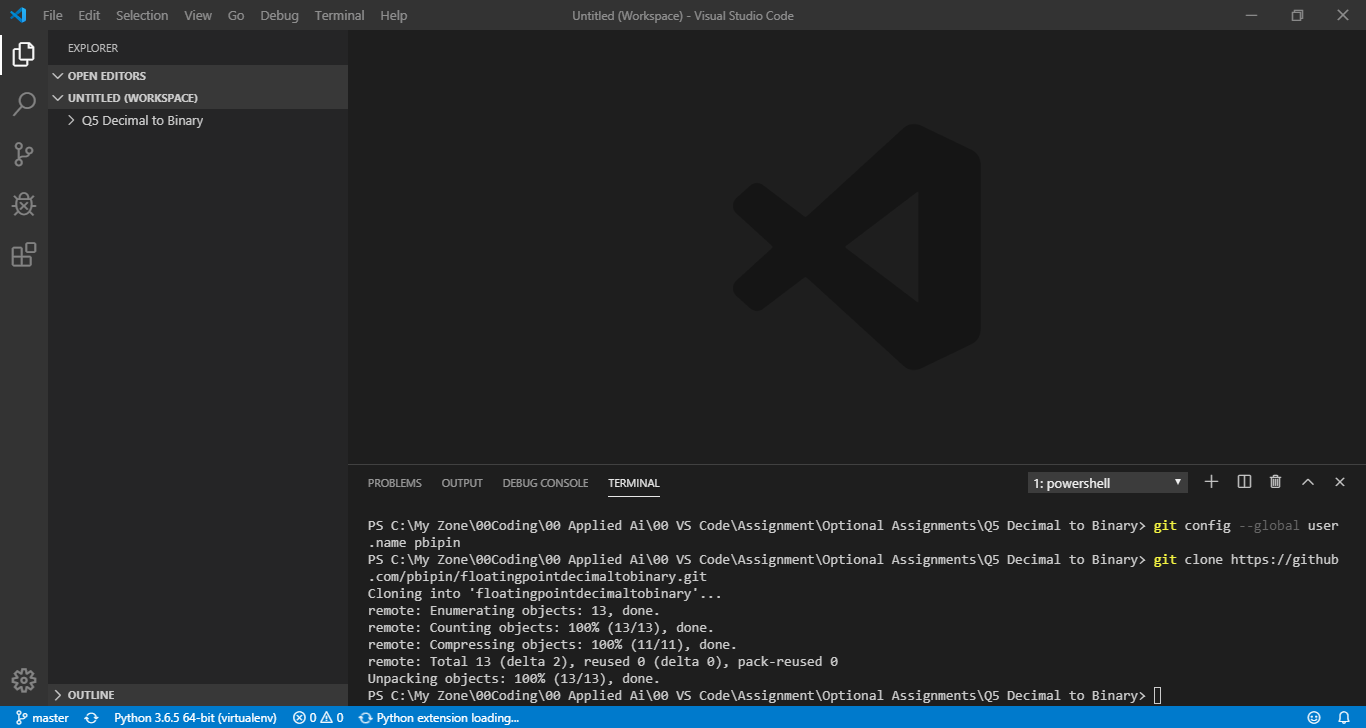 Installing GitHub in Visual Studio Code for Windows 10 | by Bipin P. |  Towards Data Science