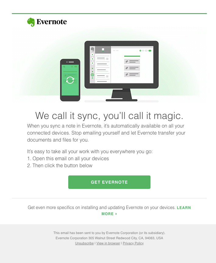 Evernote Basic Onboarding Email Breakdown | by Steph Knapp | Get Your SaaS  On Board | Medium