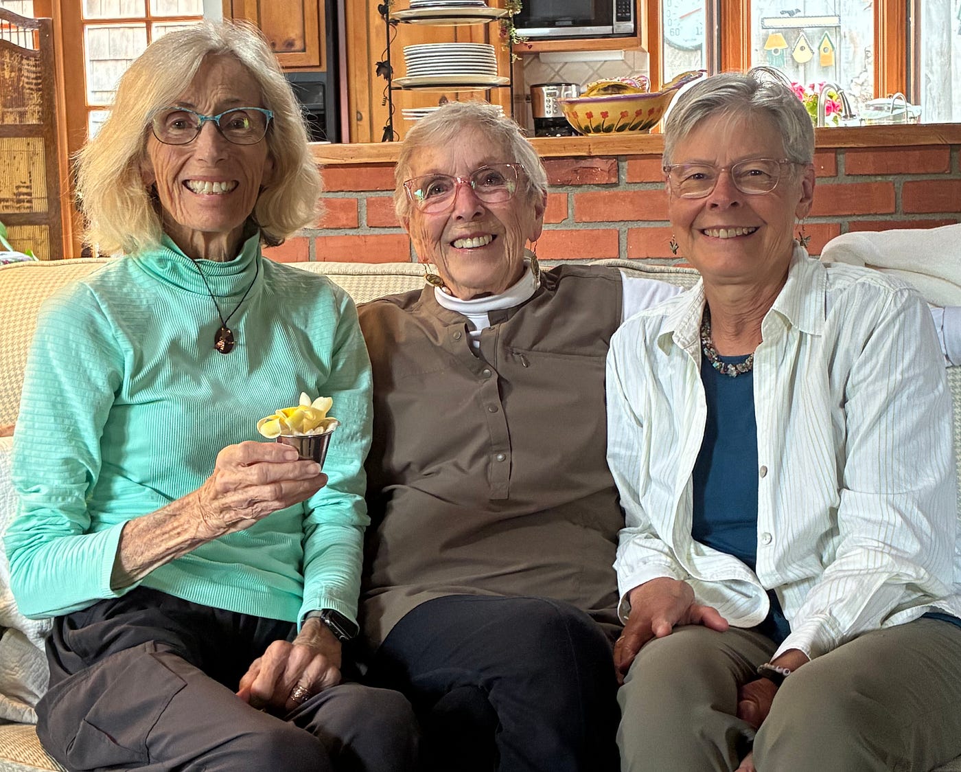 Lynne with fellow EOLCCA co-founder Claudia Comins (r) & the author, June 2026 (Author photo)