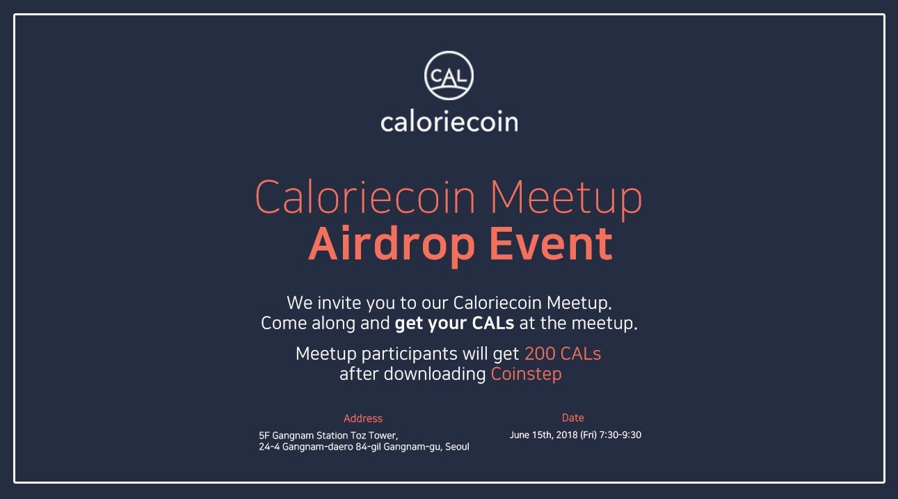 Caloriecoin Meetup & Airdrop Event! | by Calorie Coin | Calorie Coin |  Medium