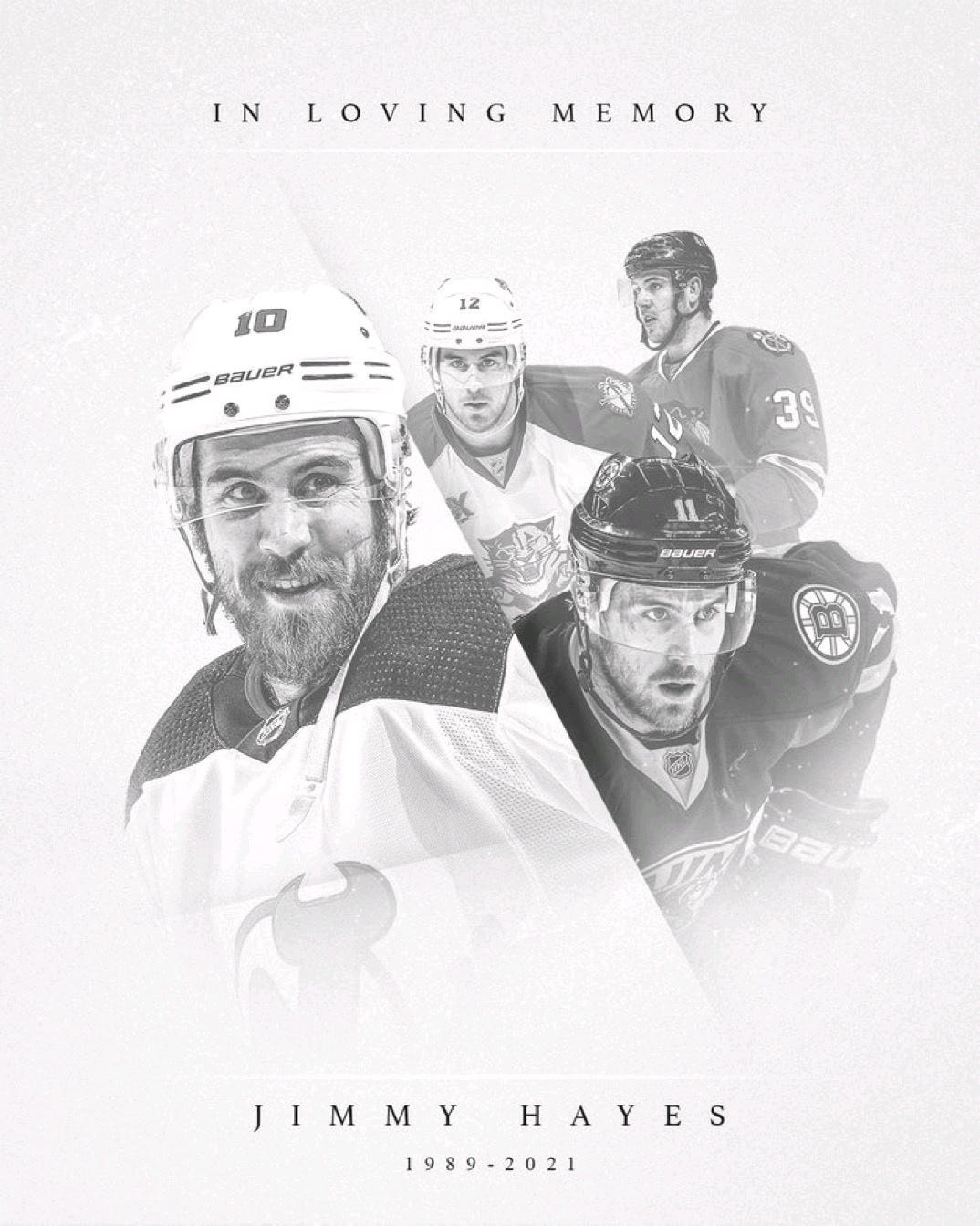 ExNHL player Jimmy Hayes dies suddenly aged 31 hours after