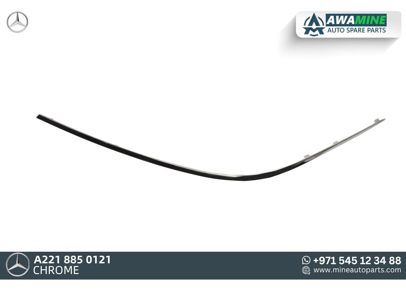 Restoring Elegance: The Mercedes Benz S-Class W221 Front Bumper Chrome 2218850121