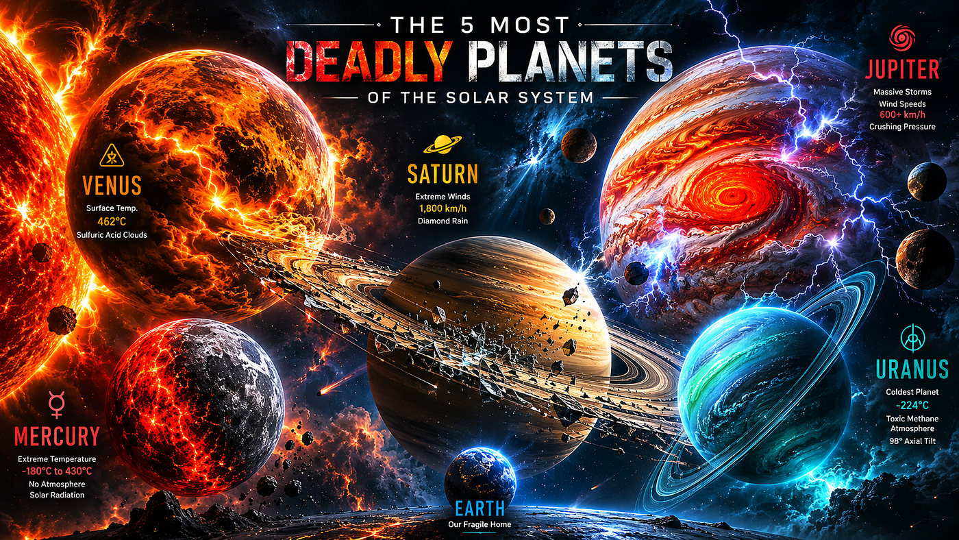 The 5 Most Deadly Planets in Our Solar System.