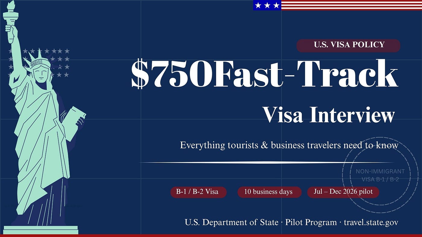The USA’s New $750 Fast-Track Visa Interview: Everything Tourists and Business Travelers Need to…