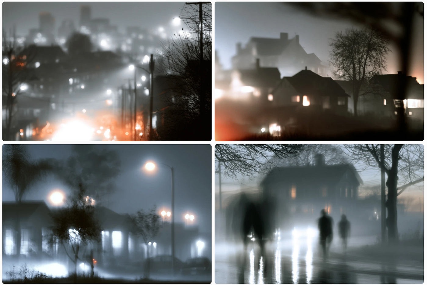 a paranormal image grid made with SREF ID: 267042013 — created by the author in the Midjourney v8.2 preview