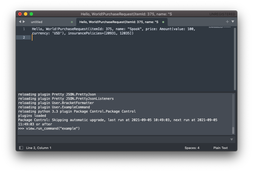 Sublime Text 2 Python