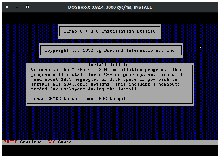 Getting to know the Legacy Turbo C/C++. How to get it running on