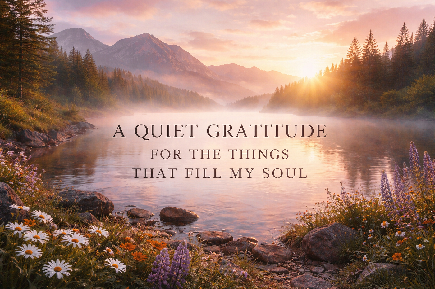 A QUIET GRATITUDE FOR THE THINGS THAT FILL MY SOUL
