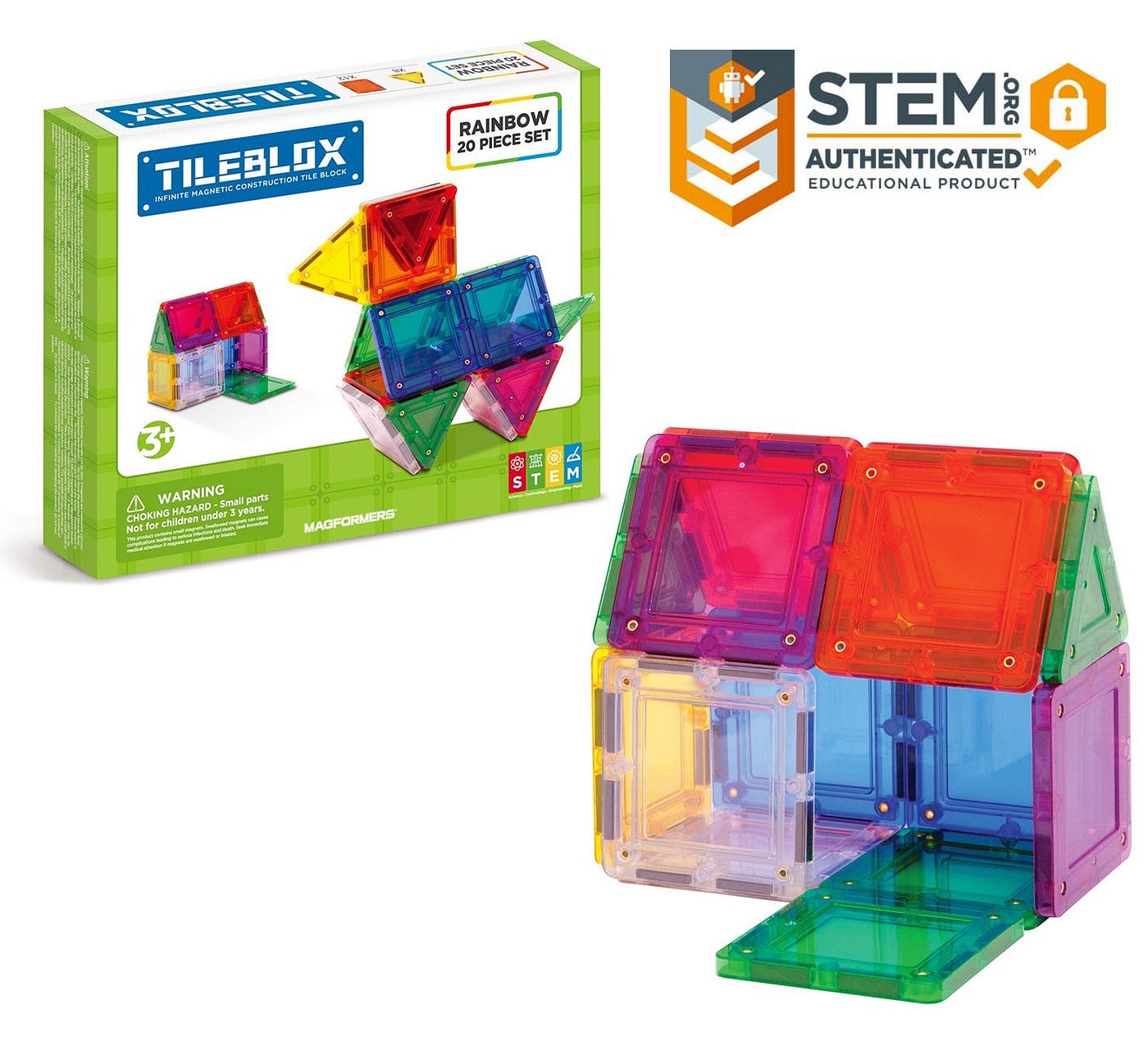 MAGFORMERS Build Up Set (House) 50 Pieces Magnetic Construction