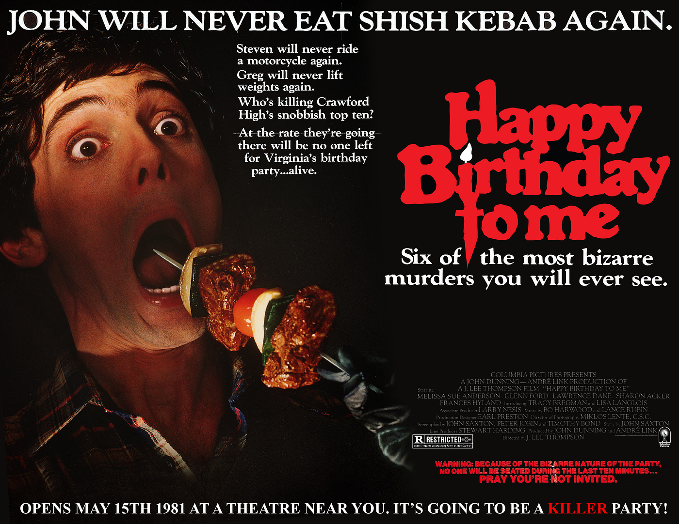 CJG THE HATCHET MAN Movie Dissection — HAPPY BIRTHDAY TO ME, 1981.