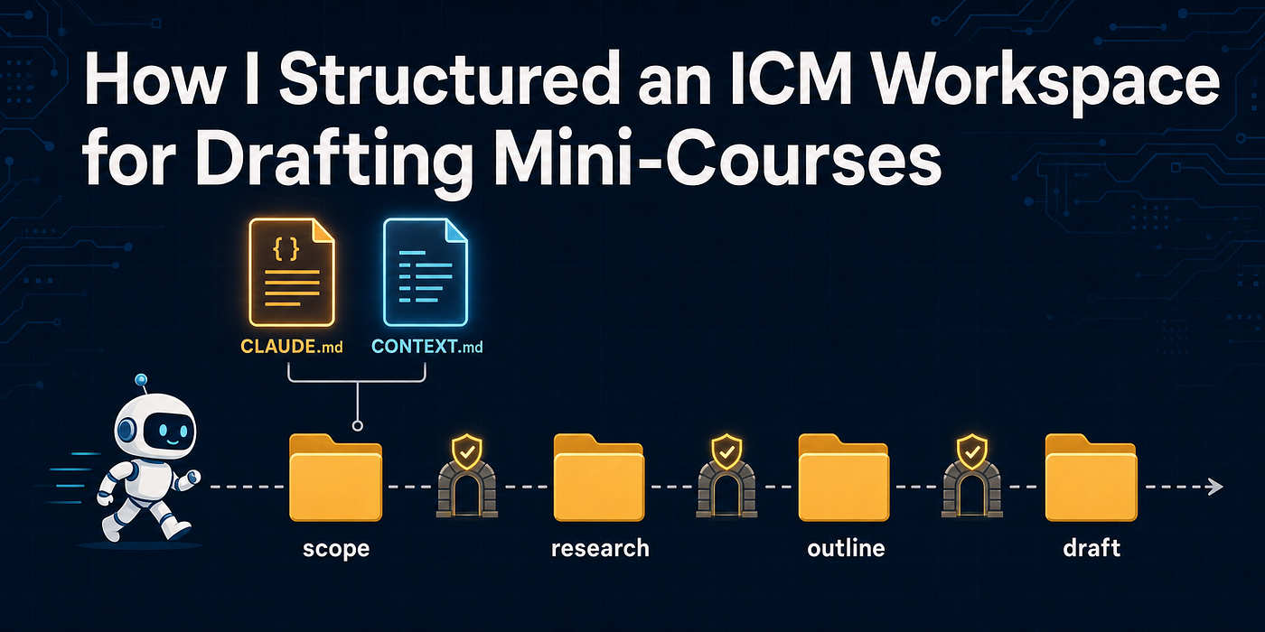 How I Structured an ICM Workspace for Drafting Mini-Courses