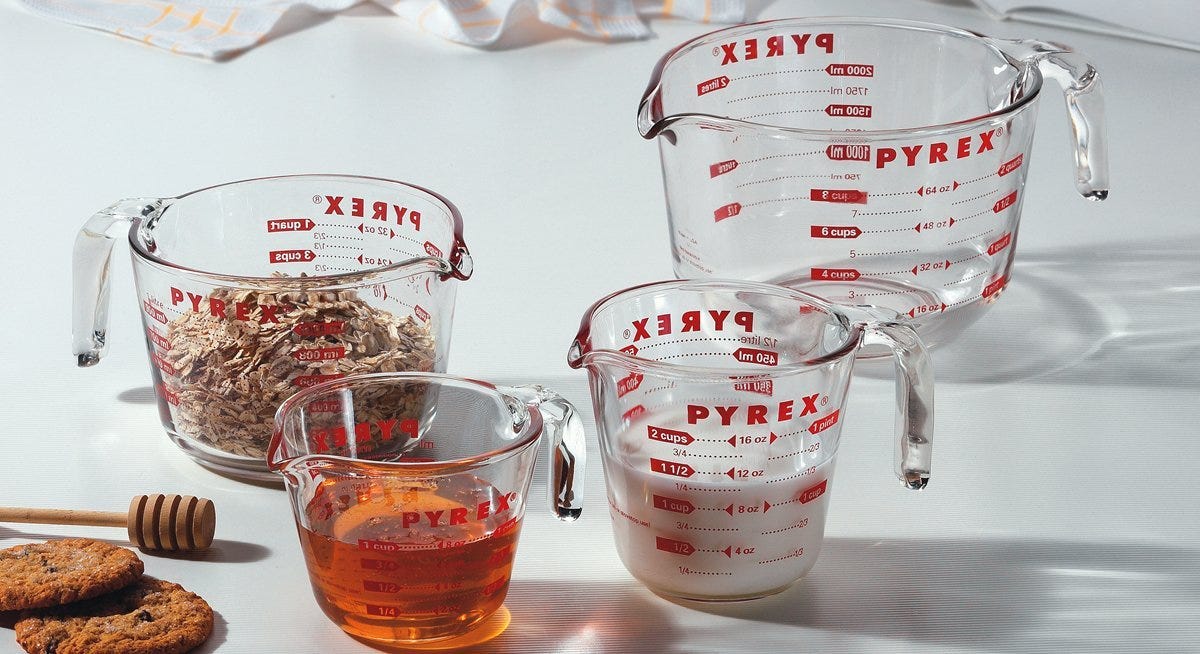 Pyrex Wet Measuring Cup 8 oz - SANE - Sewing and Housewares