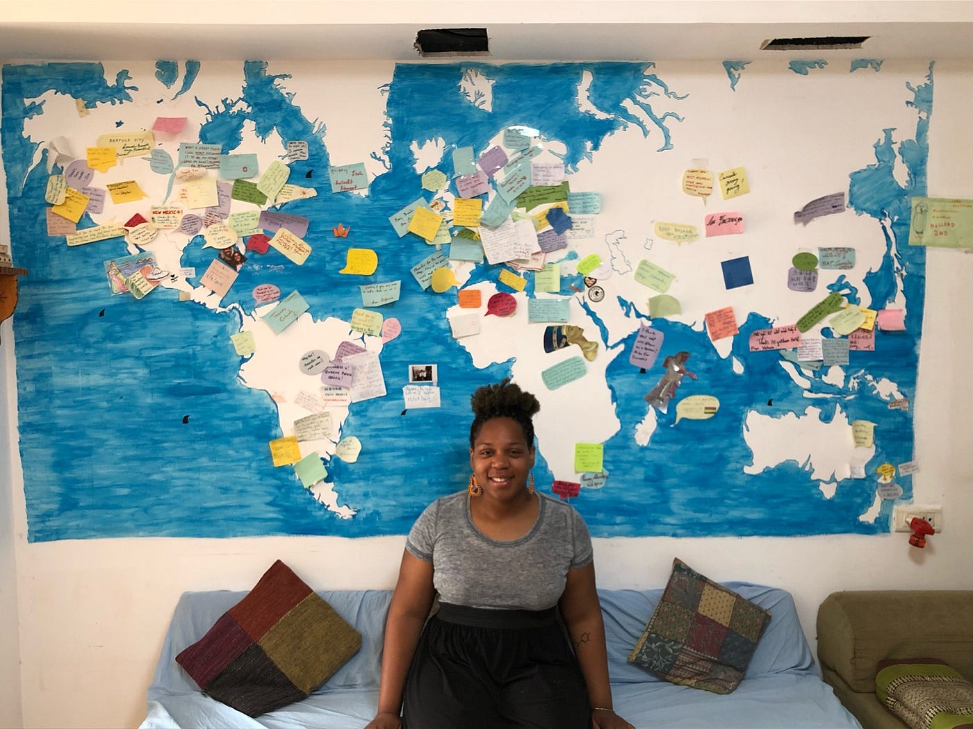 Rene at a hostel in Haifa in June 2018