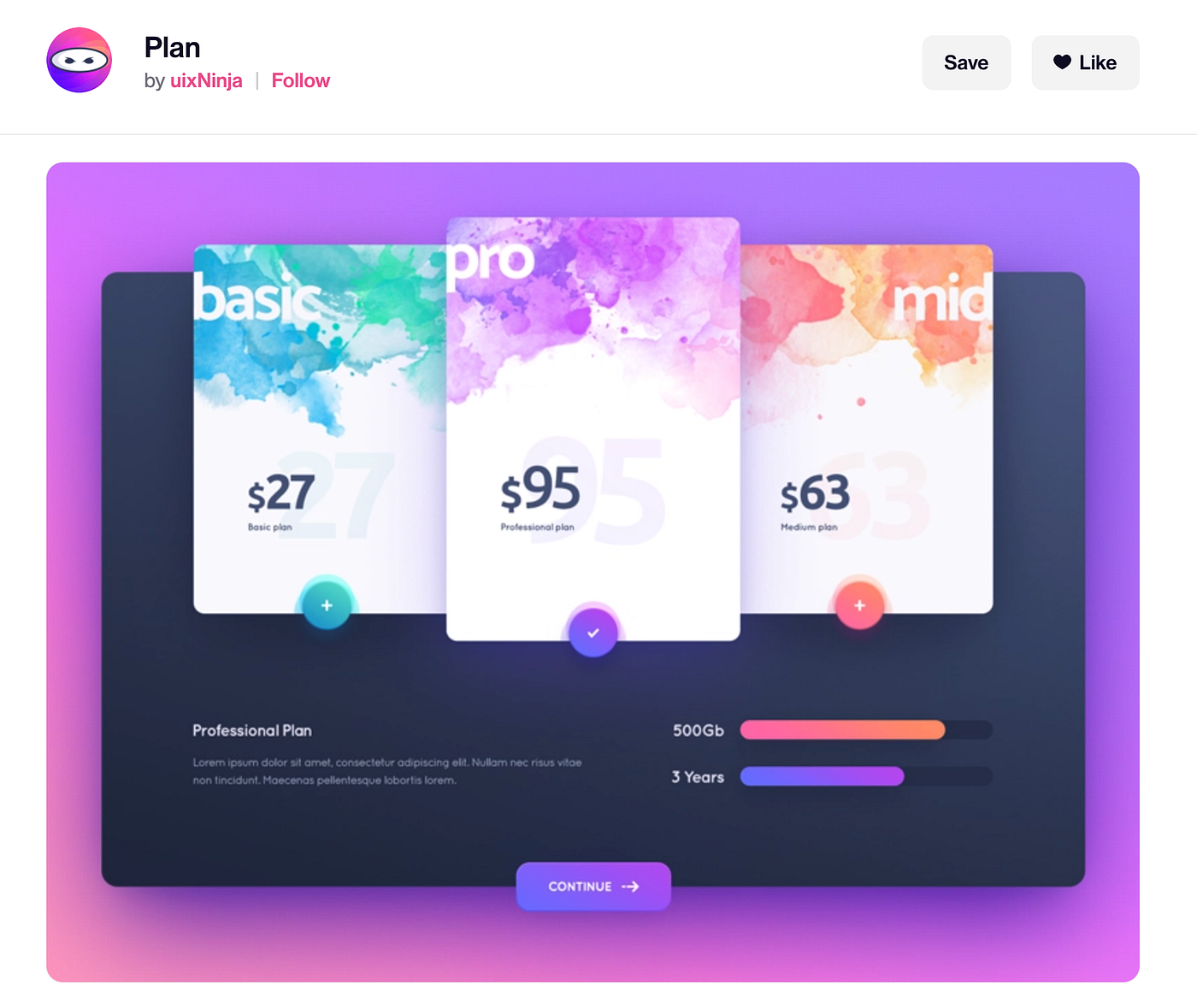 Daily UI Challenge — Pricing plan | by JW | Level Up Coding