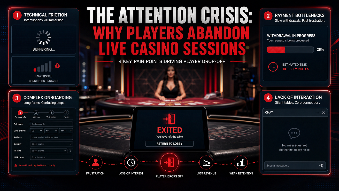 What Causes Players to Abandon Live Casino Sessions?