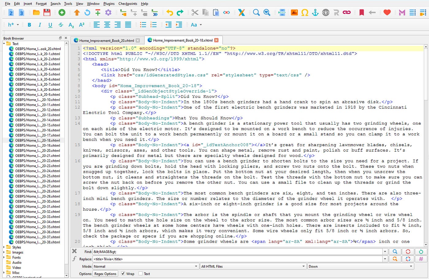 What an ePub file looks like under the hood.