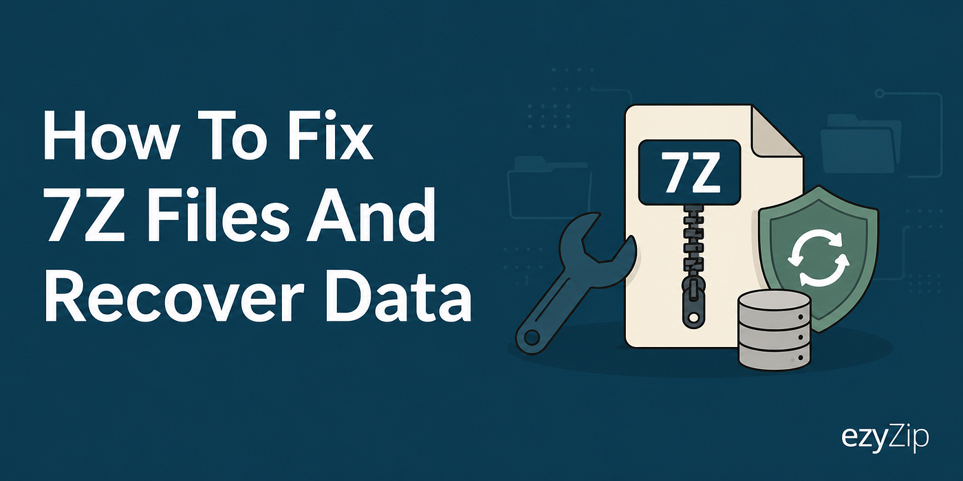 Best way to recover 7Z files is with ezyZip online recovery tool