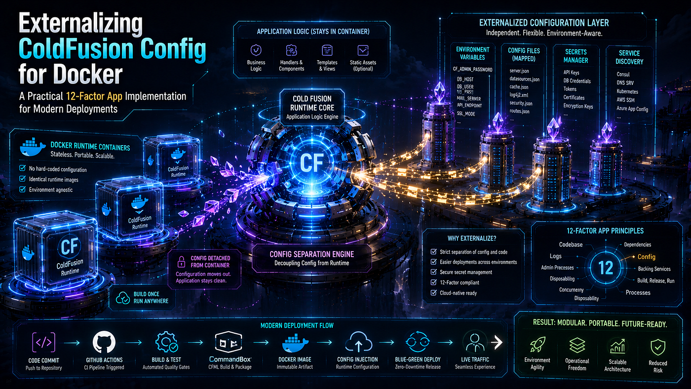 Externalizing ColdFusion Config for Docker: A Practical 12-Factor App Implementation