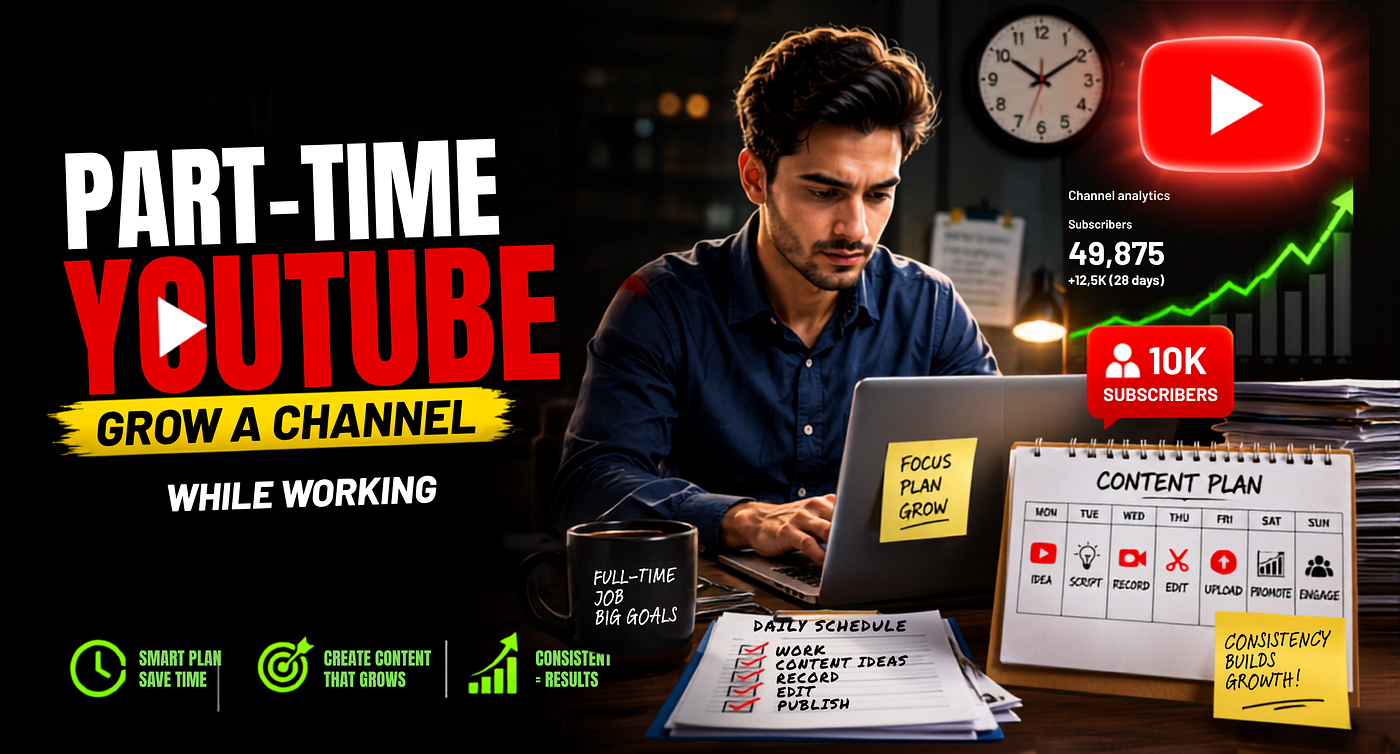 Part-Time YouTube: How to Grow a Channel While Working Full-Time (Without Burnout)