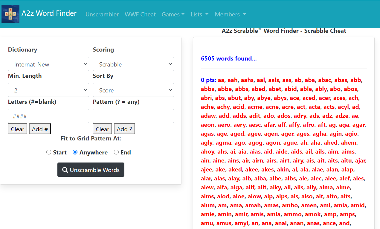 Unscramble LOLZ - Unscrambled 4 words from letters in LOLZ