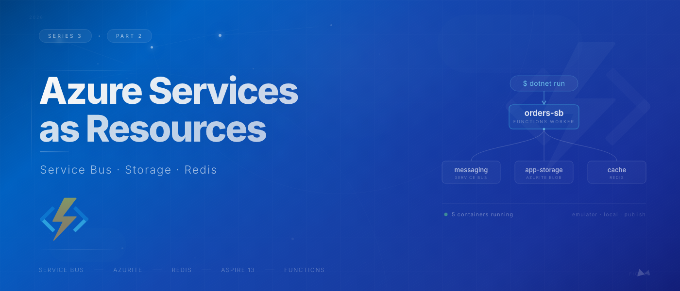 Azure Services as Aspire Resources: Service Bus, Storage, and Redis