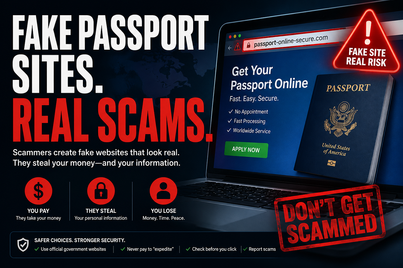 Don’t Get Fooled By Fake Passport Application Sites!