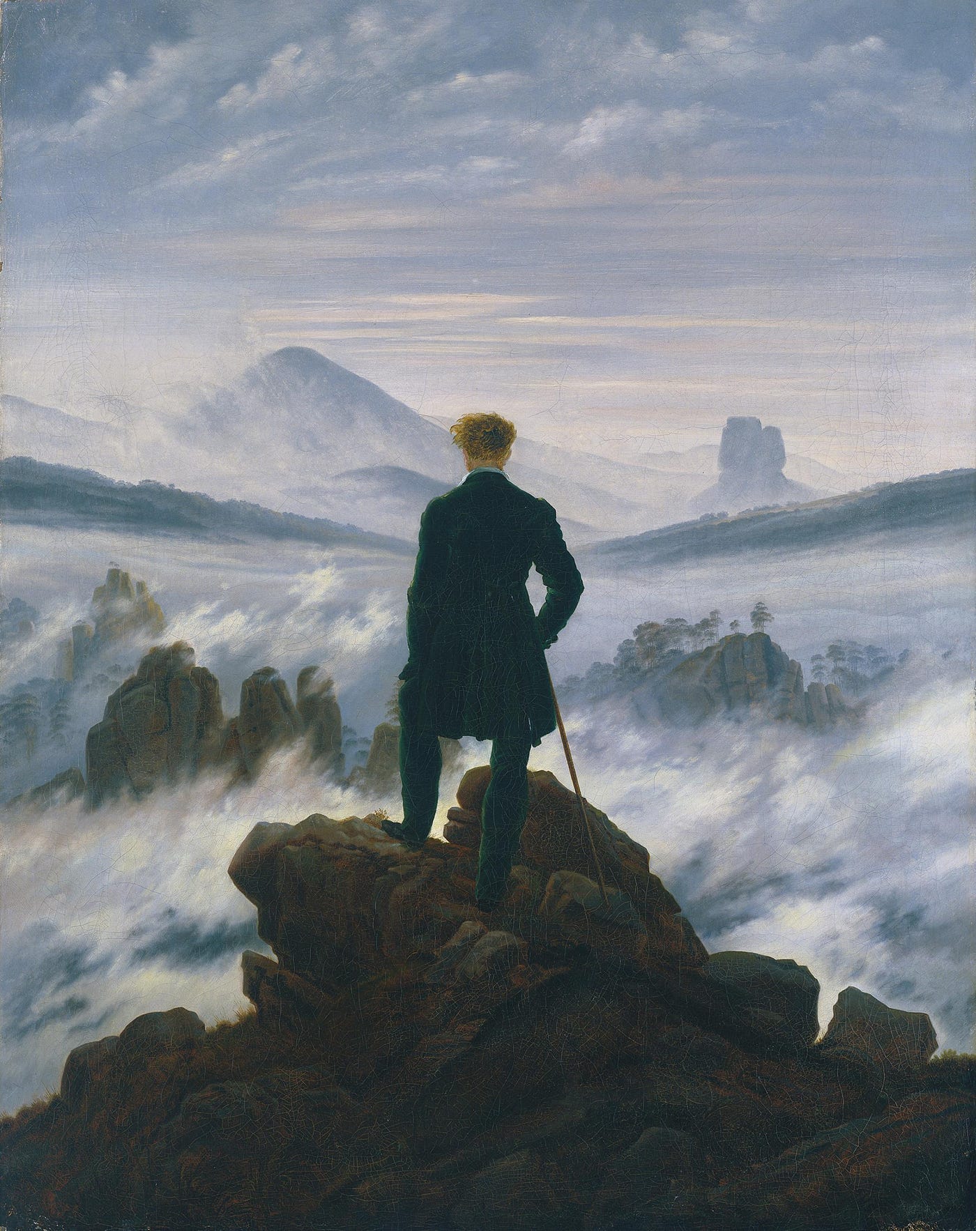 Der Wanderer über dem Nebelmeer (1818) | Caspar David Friedrich