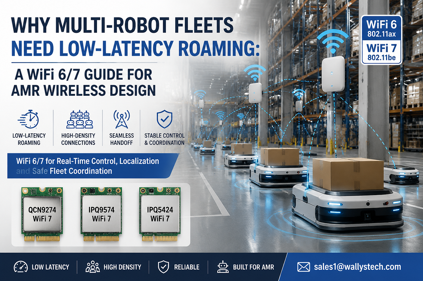 Why Multi-Robot Fleets Need Low-Latency Roaming: A WiFi 6/7 Guide for AMR Wireless Design