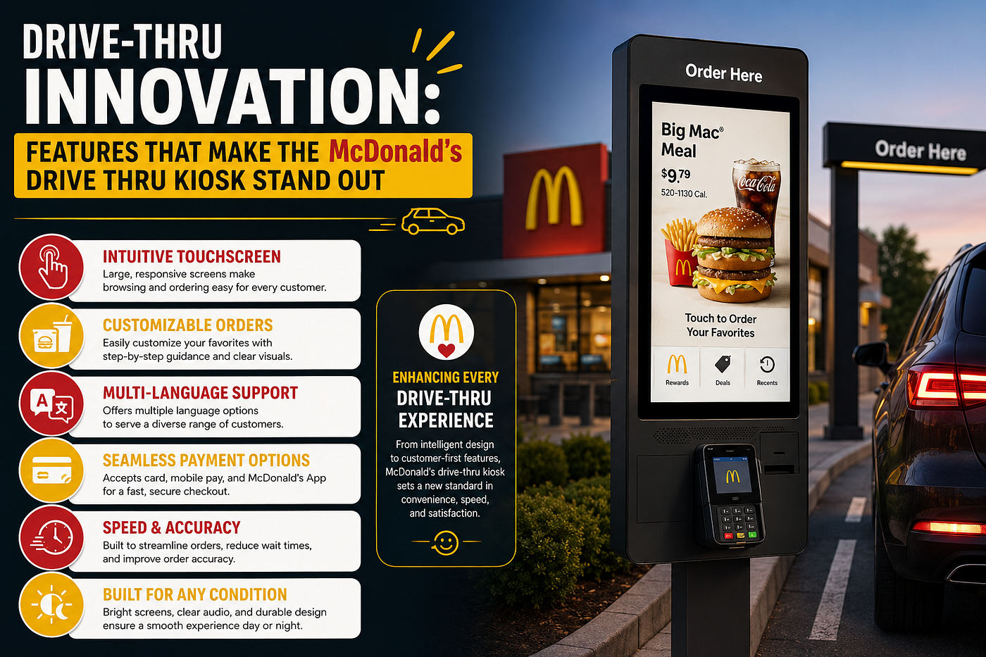 Drive-Thru Innovation: Features That Make the McDonald’s Drive Thru Kiosk Stand Out