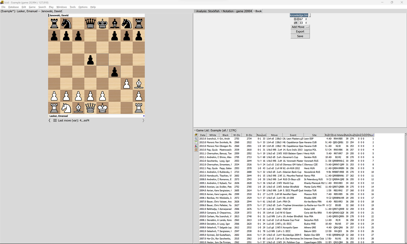 Learn Chess Openings with SCID Database 