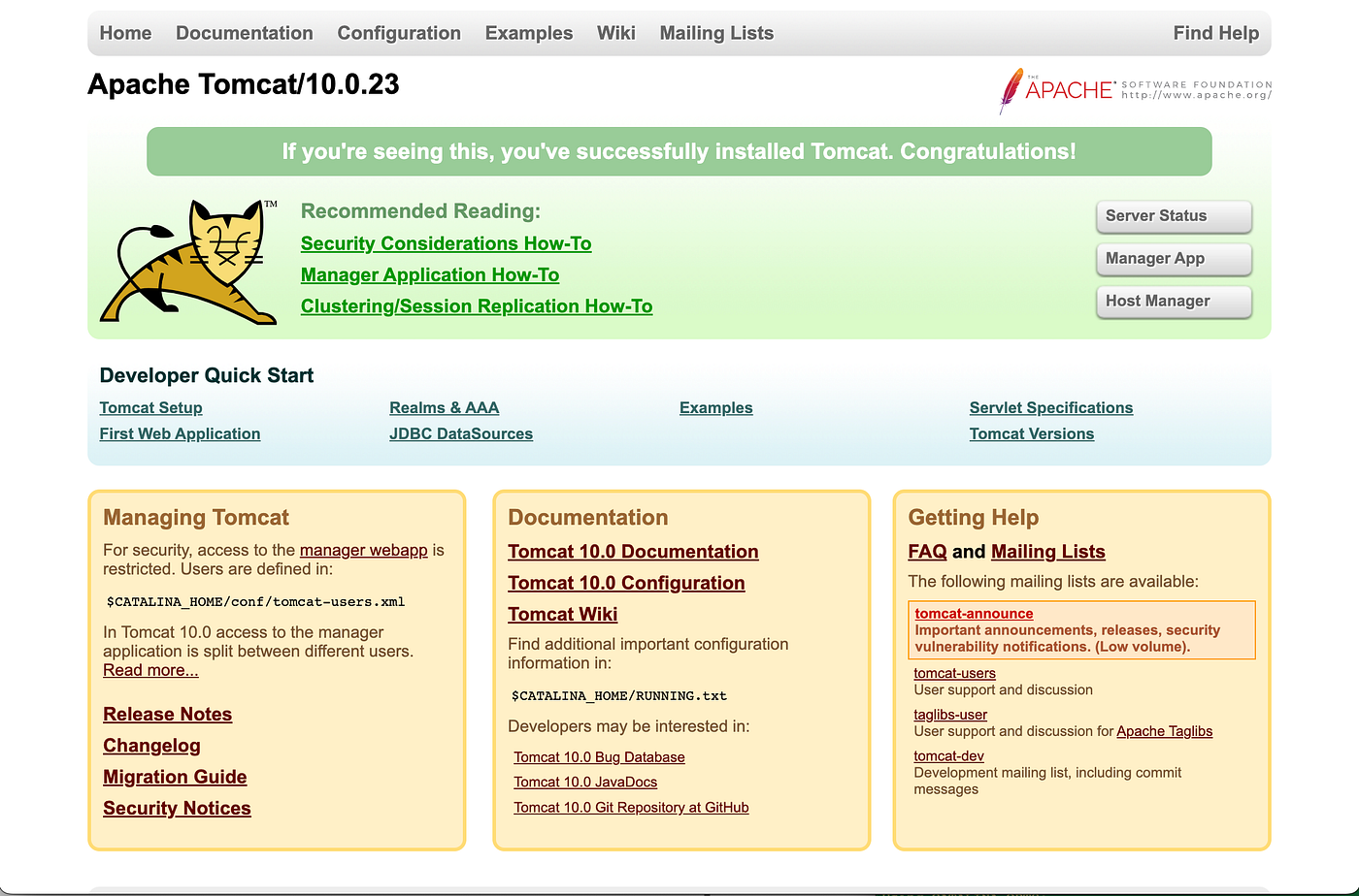 Install and run tomcat on Mac. Install and run tomcat on Mac | by Shailesh  Mishra | Medium