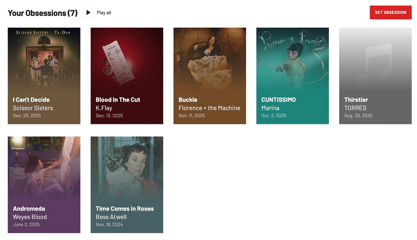 Musical obsessions: a retrospective