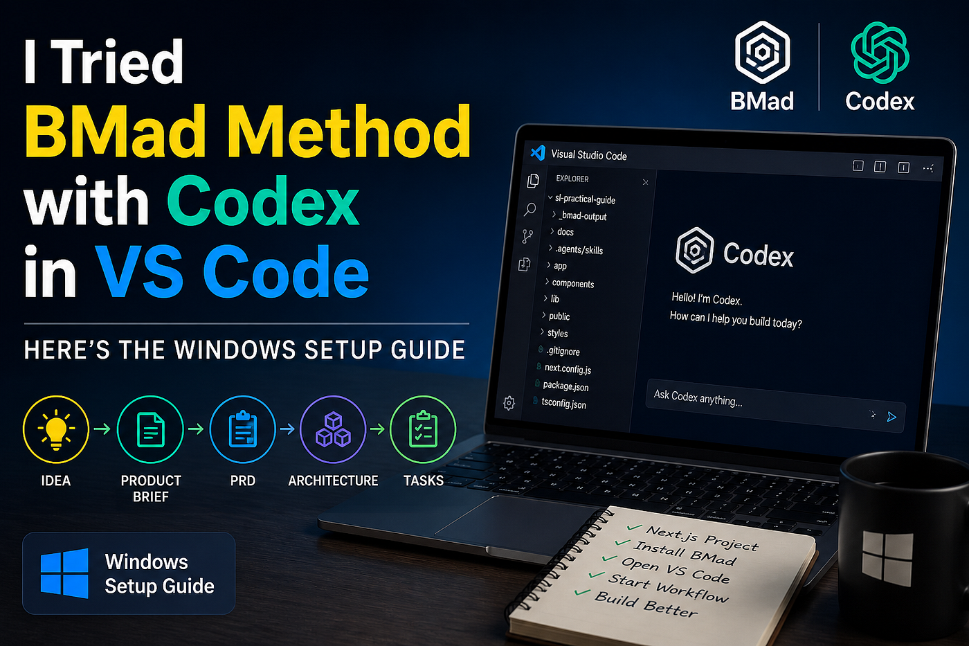 I Tried BMad Method with Codex in VS Code. Here is the Windows Setup Guide
