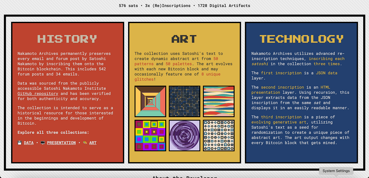 Art on Bitcoin Feature #1: From Copper to Email to Milestones | by  Milestones_NFT | Medium