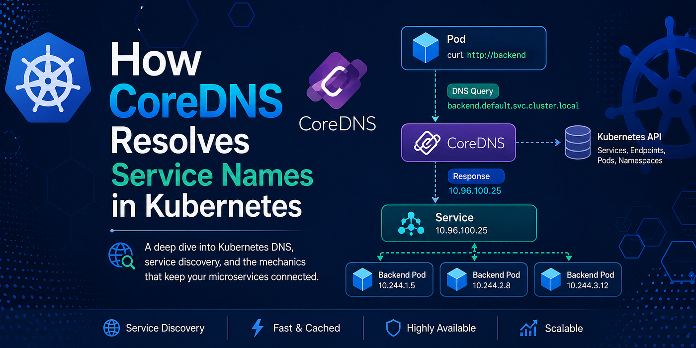 How CoreDNS Resolves Service Names in Kubernetes