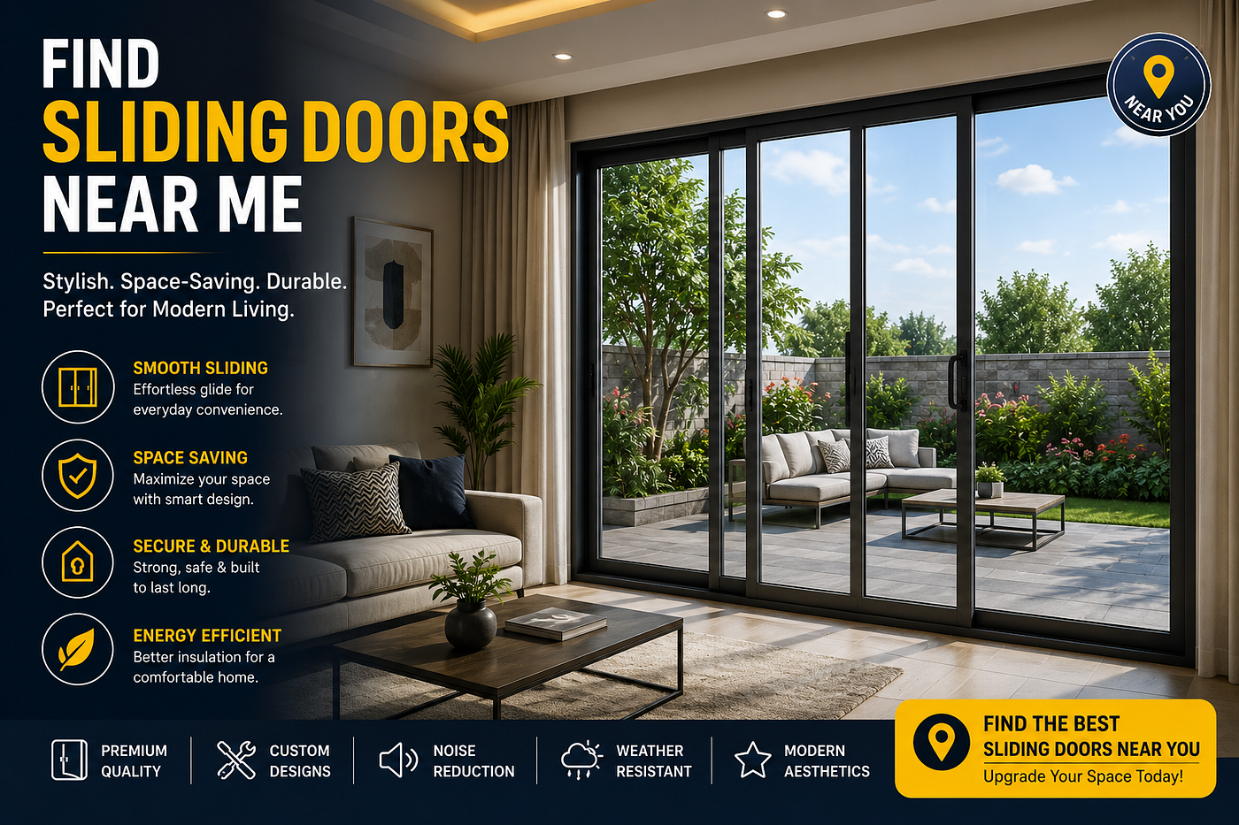 Find Sliding Doors Near Me | Modern Sliding Windows for Home