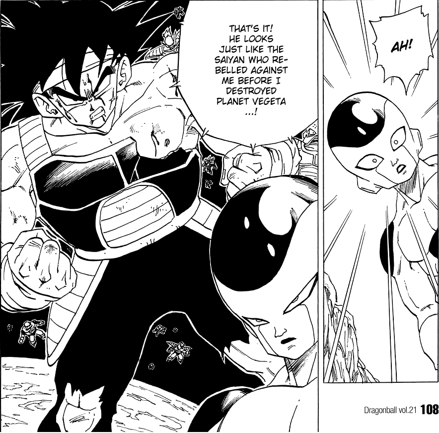 Este era a história original de Toriyama para Bardock, pai de Goku