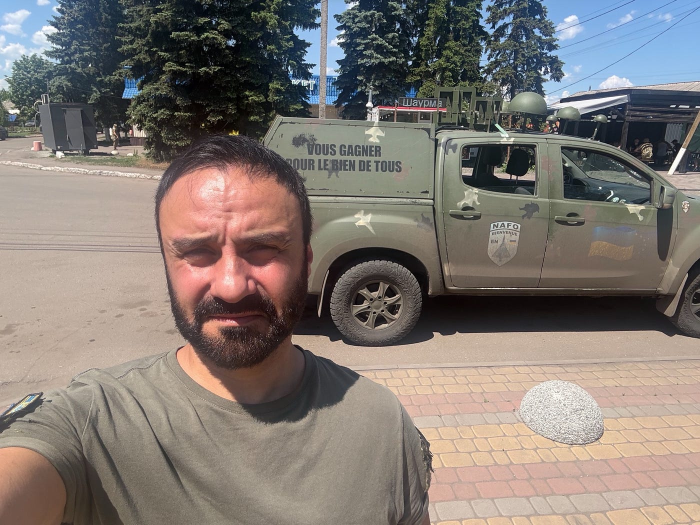 me at a randez-vouz in the Donbas 🇺🇦 – copyrighted photo Giorgio Provinciali