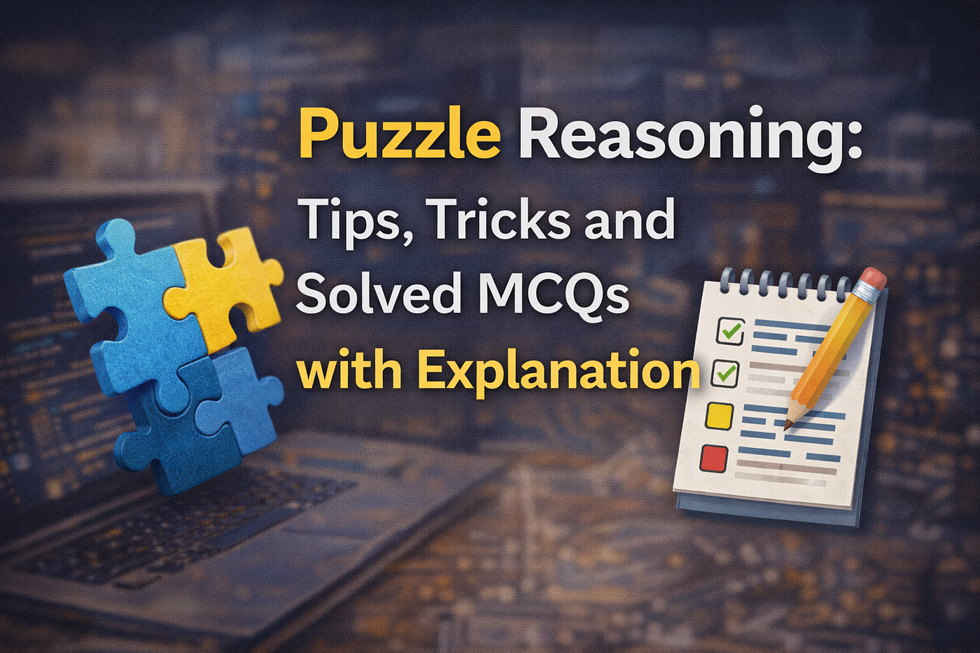 Puzzle Reasoning: Tips, Tricks and Solved MCQs with Explanation