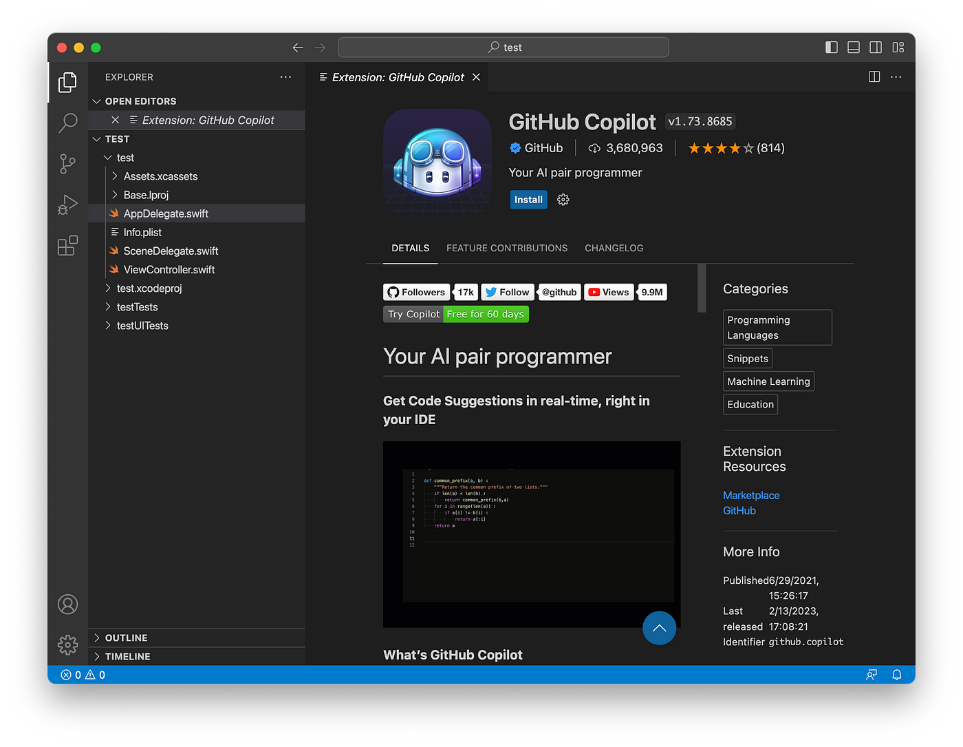 Getting started with GitHub Copilot in Visual Studio 2022 - Install & Login  