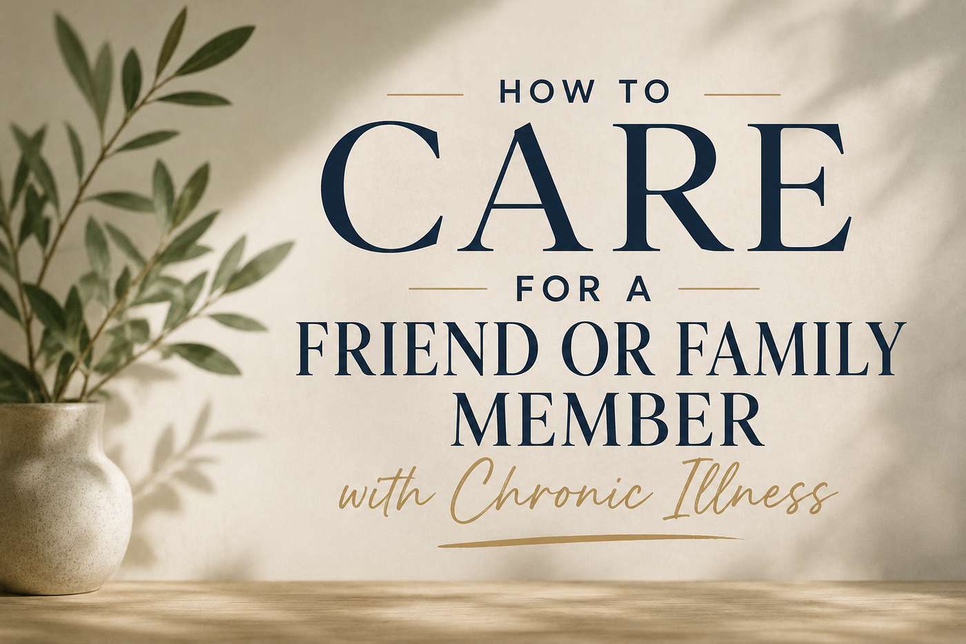How to Care for a Friend or Family Member With Chronic Illness