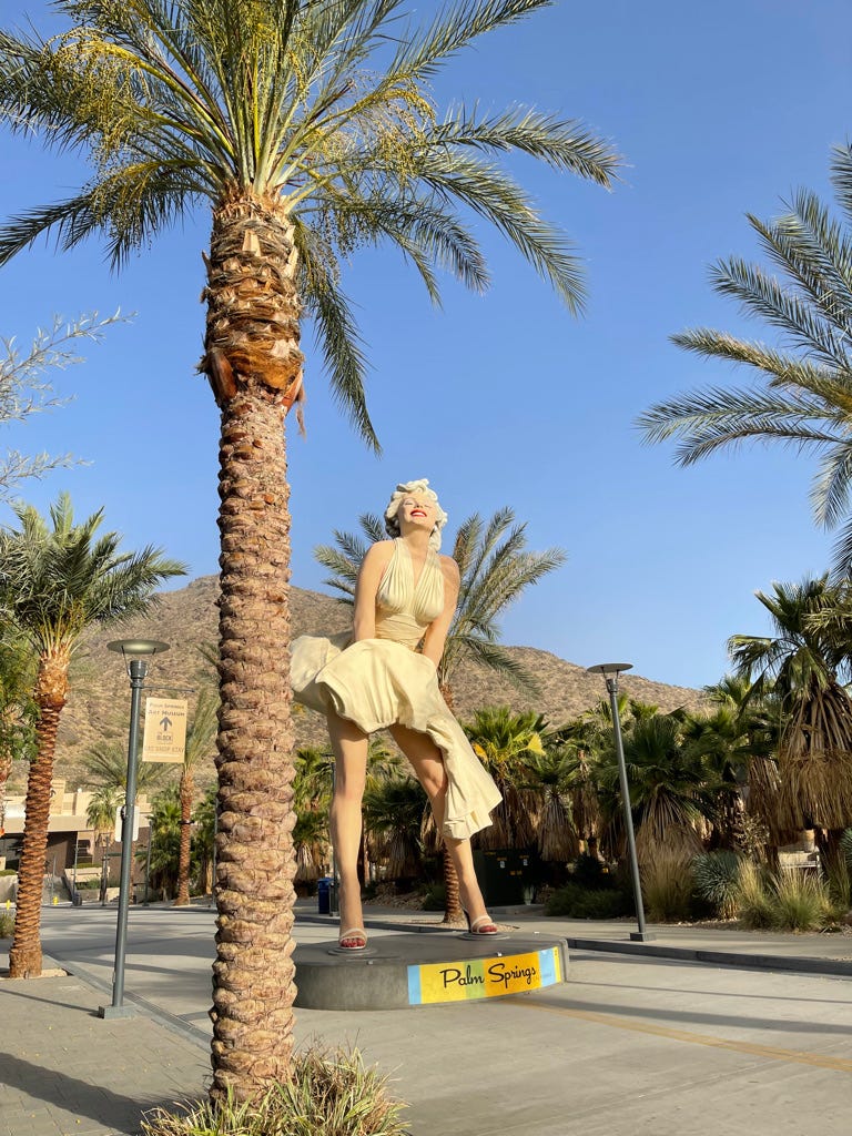 Marilyn Monroe Movie Actress Sculpture Palm Springs Photograph 